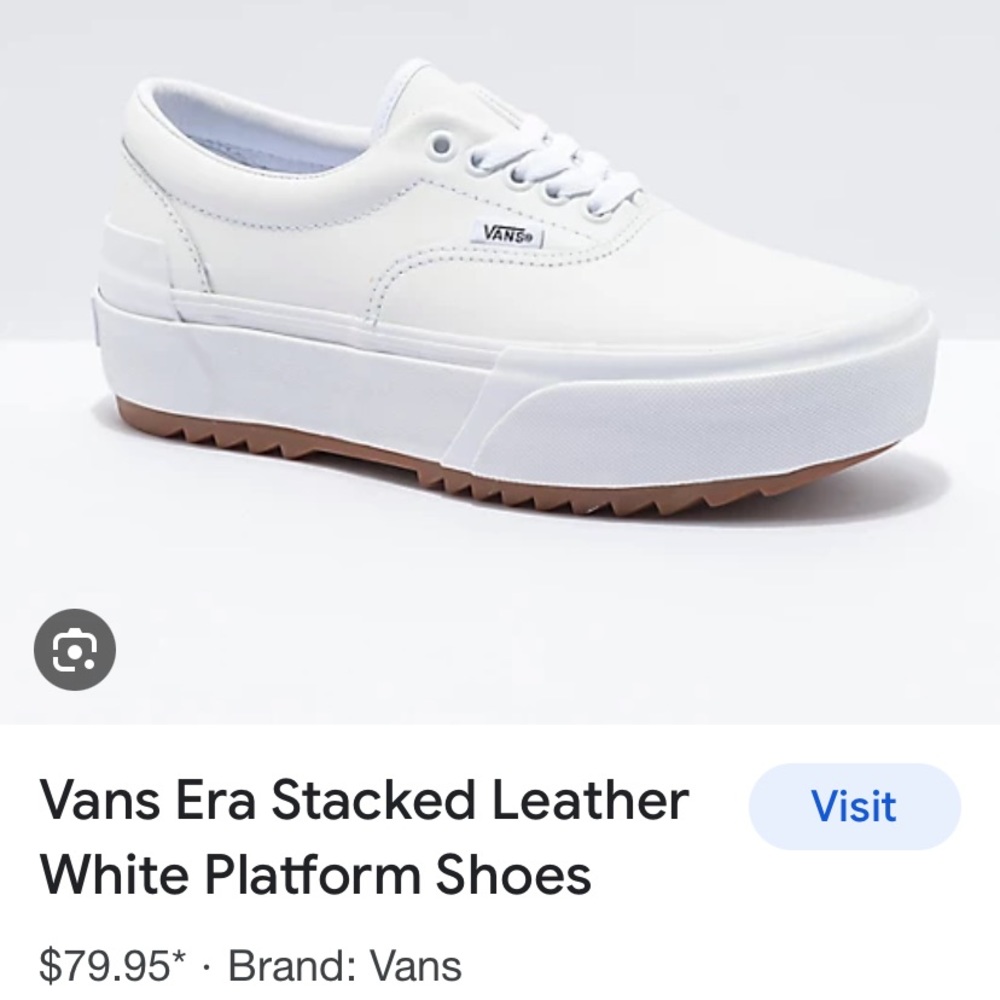 Leather platform vans